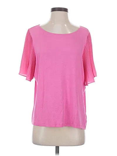 Pre-owned Talbots Short Sleeve Top Pink Scoop Neck Tops