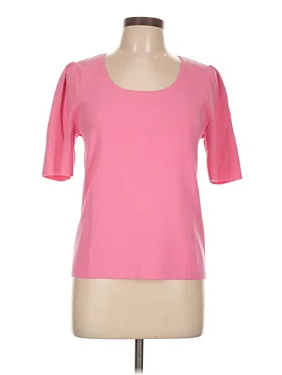 Pre-owned Talbots Short Sleeve Top Pink Square Neckline Tops