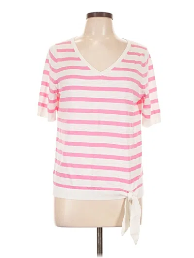 Pre-owned Talbots Short Sleeve Top Pink V-neck Tops