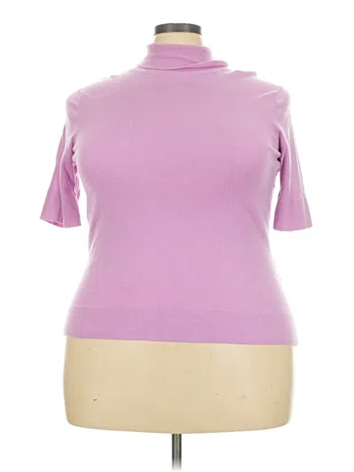 Pre-owned Talbots Short Sleeve Top Purple Turtleneck Tops