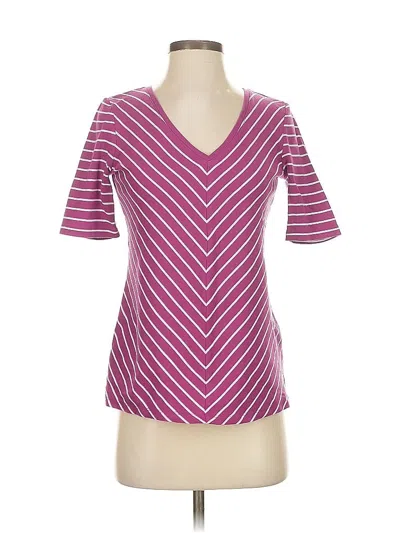 Pre-owned Talbots Short Sleeve Top Purple V Neck Tops