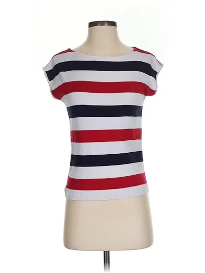 Pre-owned Talbots Short Sleeve Top Red Boatneck Tops