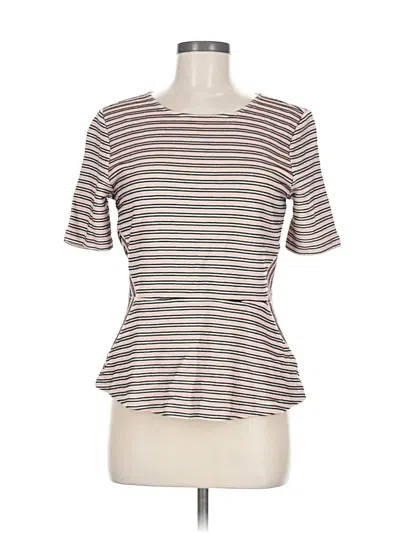 Pre-owned Talbots Short Sleeve Top Silver Scoop Neck Tops