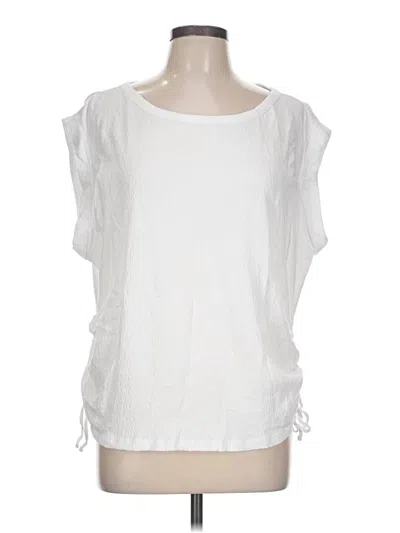 Pre-owned Talbots Short Sleeve Top White Boatneck Tops