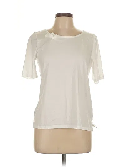 Pre-owned Talbots Short Sleeve Top White Keyhole Neckline Tops