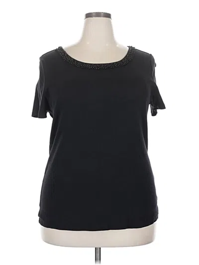 Pre-owned Talbots Short Sleeve T-shirt In Black