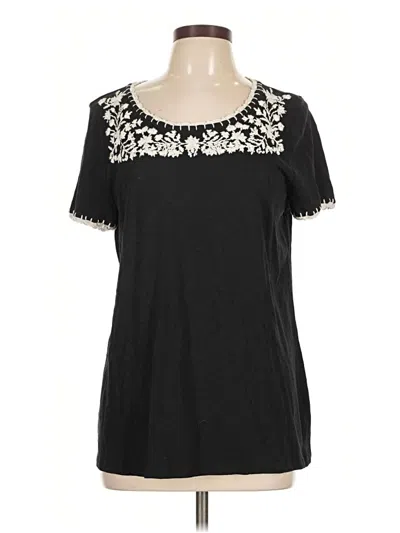 Pre-owned Talbots Short Sleeve T-shirt In Black