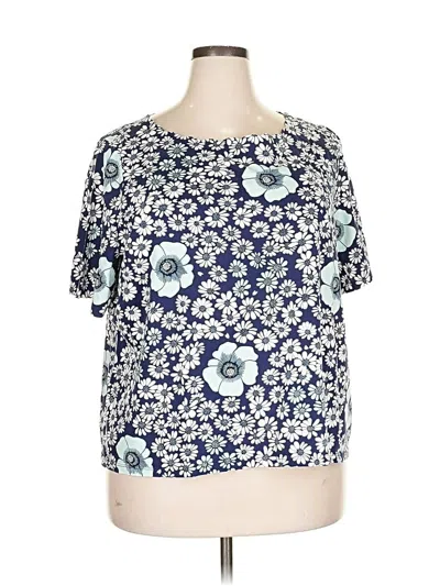 Pre-owned Talbots Short Sleeve T-shirt In Blue