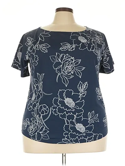 Pre-owned Talbots Short Sleeve T-shirt In Blue