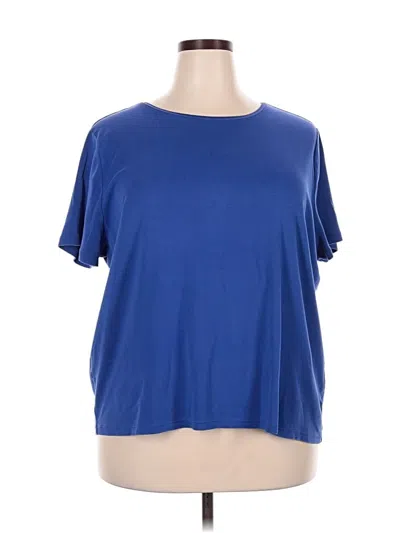 Pre-owned Talbots Short Sleeve T-shirt In Blue