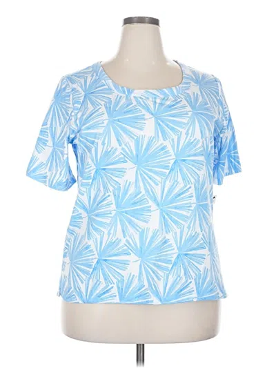 Pre-owned Talbots Short Sleeve T-shirt In Blue