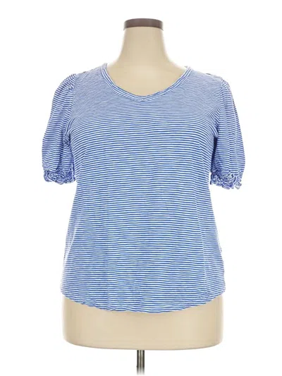 Pre-owned Talbots Short Sleeve T-shirt In Blue