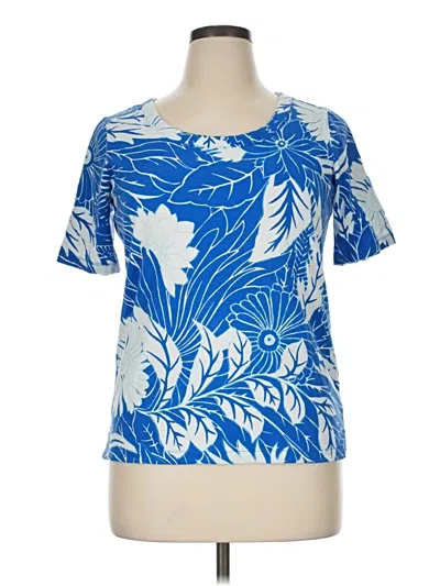 Pre-owned Talbots Short Sleeve T-shirt In Blue