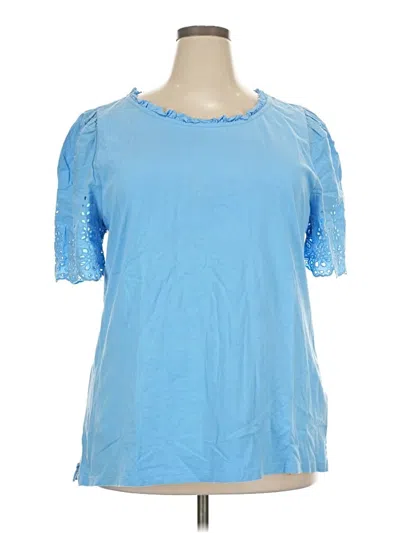 Pre-owned Talbots Short Sleeve T-shirt In Blue