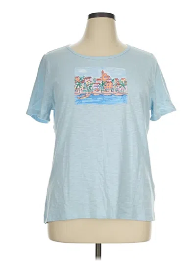 Pre-owned Talbots Short Sleeve T-shirt In Blue