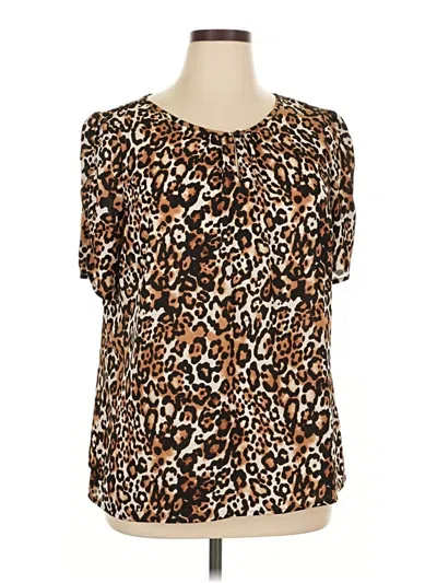 Pre-owned Talbots Short Sleeve T-shirt In Brown