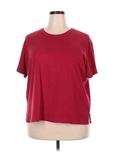 Pre-owned Talbots Short Sleeve T-shirt In Burgundy