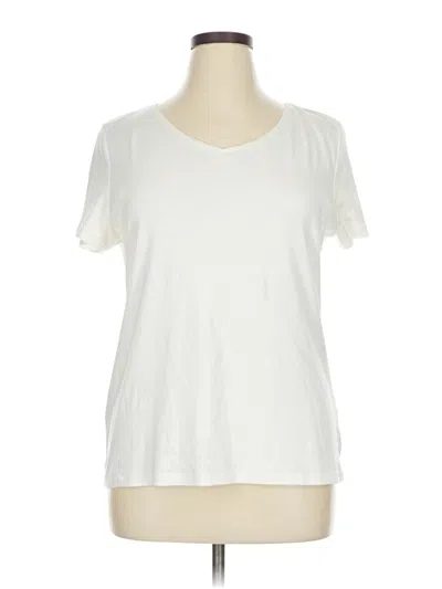 Pre-owned Talbots Short Sleeve T-shirt In Ivory