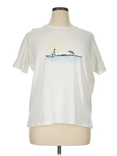 Pre-owned Talbots Short Sleeve T-shirt In Ivory