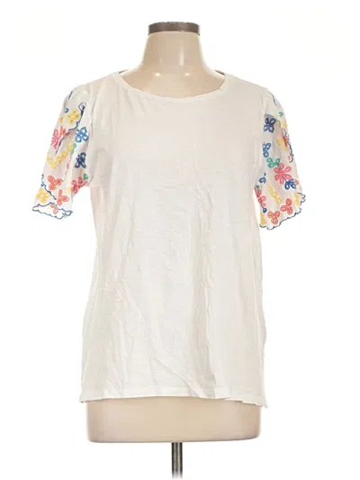 Pre-owned Talbots Short Sleeve T-shirt In Ivory