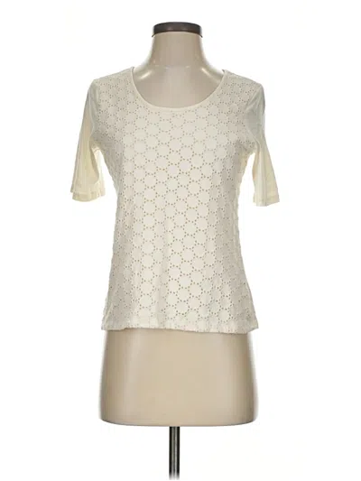 Pre-owned Talbots Short Sleeve T-shirt In Ivory