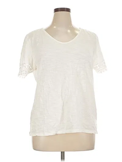 Pre-owned Talbots Short Sleeve T-shirt In Ivory