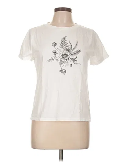 Pre-owned Talbots Short Sleeve T-shirt In Ivory
