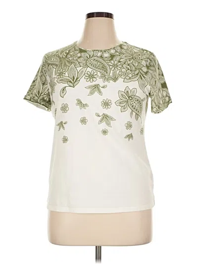 Pre-owned Talbots Short Sleeve T-shirt In Ivory