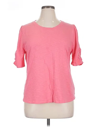 Pre-owned Talbots Short Sleeve T-shirt In Pink