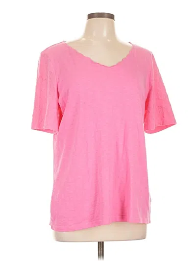 Pre-owned Talbots Short Sleeve T-shirt In Pink