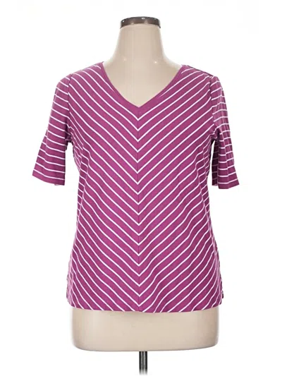 Pre-owned Talbots Short Sleeve T-shirt In Purple