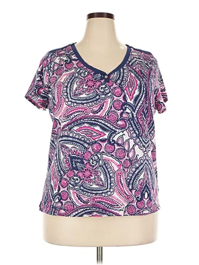 Pre-owned Talbots Short Sleeve T-shirt In Purple