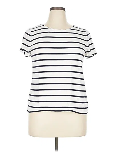 Pre-owned Talbots Short Sleeve T-shirt In White