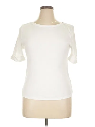 Pre-owned Talbots Short Sleeve T-shirt In White