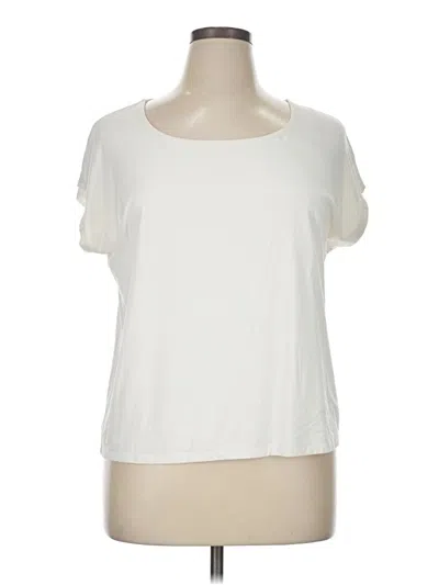 Pre-owned Talbots Short Sleeve T-shirt In White