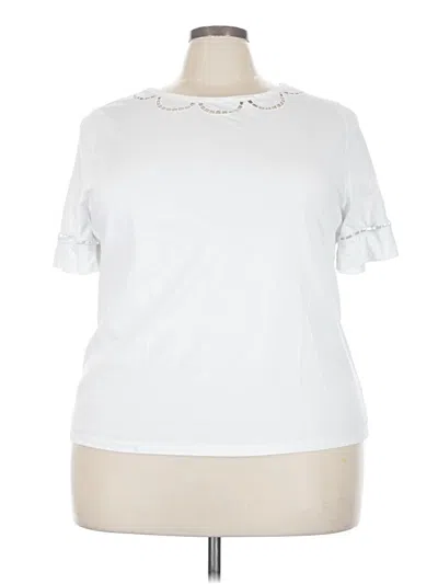 Pre-owned Talbots Short Sleeve T-shirt In White