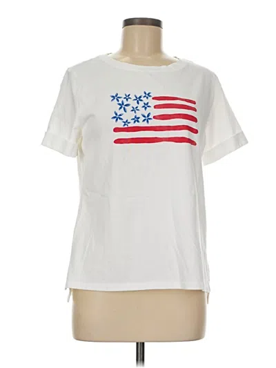 Pre-owned Talbots Short Sleeve T-shirt In White