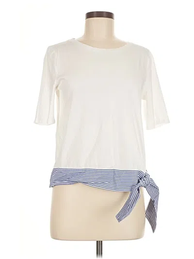 Pre-owned Talbots Short Sleeve T-shirt In White