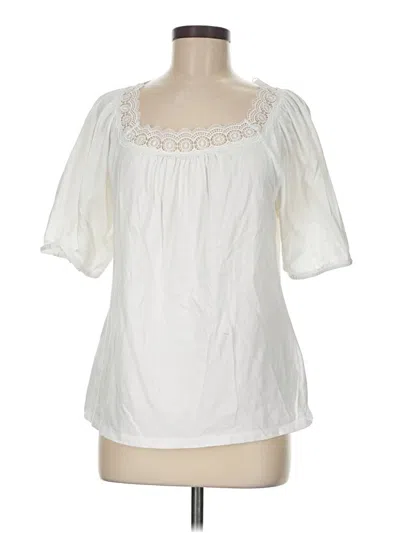 Pre-owned Talbots Short Sleeve T-shirt In White