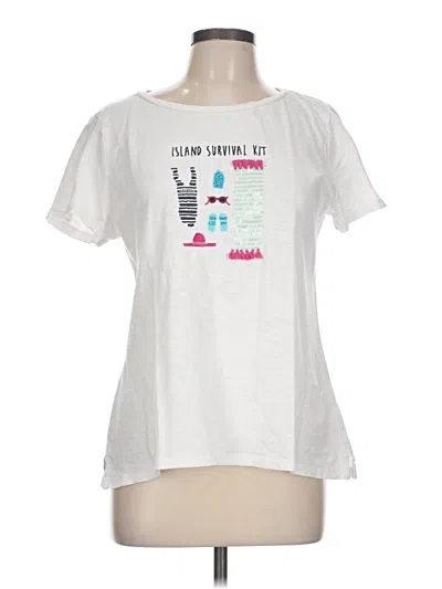 Pre-owned Talbots Short Sleeve T-shirt In White
