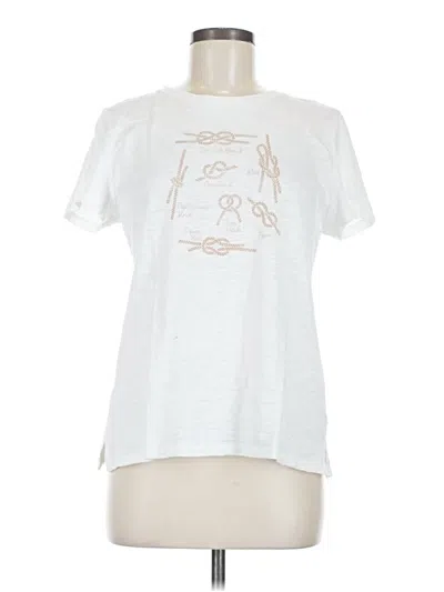 Pre-owned Talbots Short Sleeve T-shirt In White