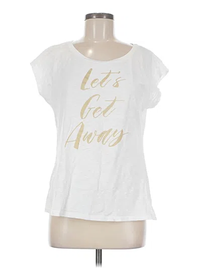 Pre-owned Talbots Short Sleeve T-shirt In White