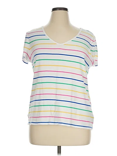Pre-owned Talbots Short Sleeve T-shirt In White