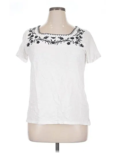 Pre-owned Talbots Short Sleeve T-shirt In White