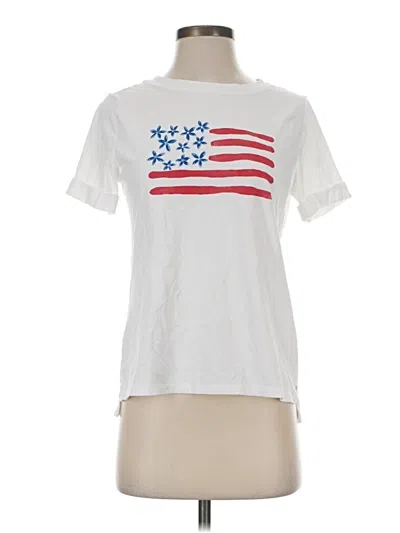 Pre-owned Talbots Short Sleeve T-shirt In White