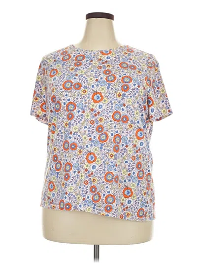 Pre-owned Talbots Short Sleeve T-shirt In White