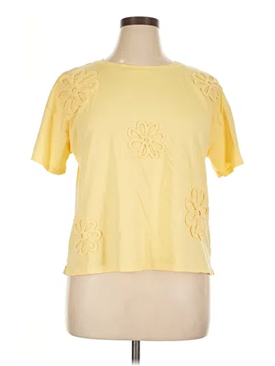 Pre-owned Talbots Short Sleeve T-shirt In Yellow