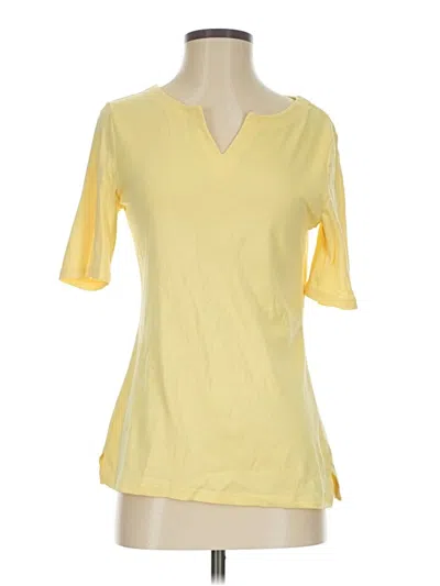 Pre-owned Talbots Short Sleeve T-shirt In Yellow