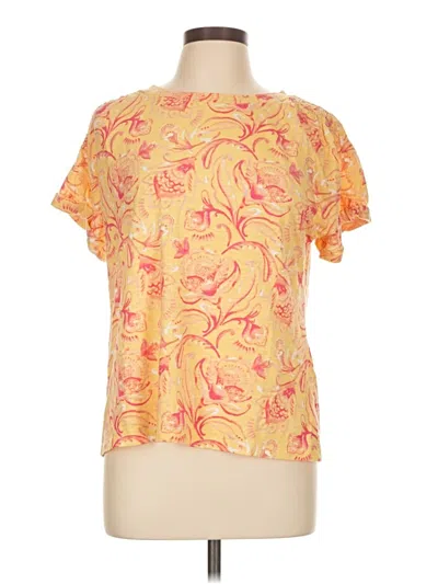 Pre-owned Talbots Short Sleeve T-shirt In Yellow