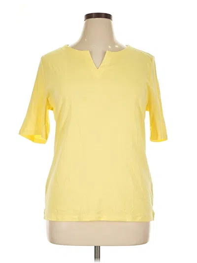 Pre-owned Talbots Short Sleeve T-shirt In Yellow